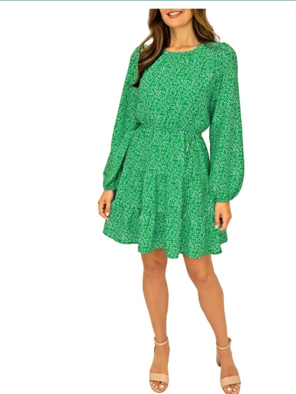 (6)Draper James Ladies Long Sleeves Tiered Dress